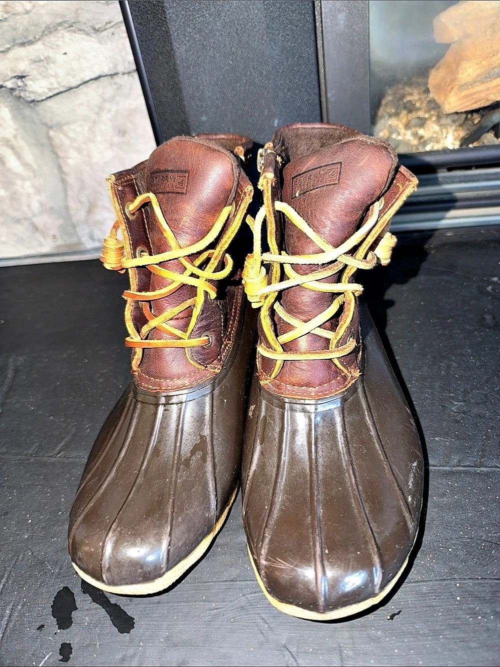 Sperry Saltwater Duck Boots Brown Women's 8